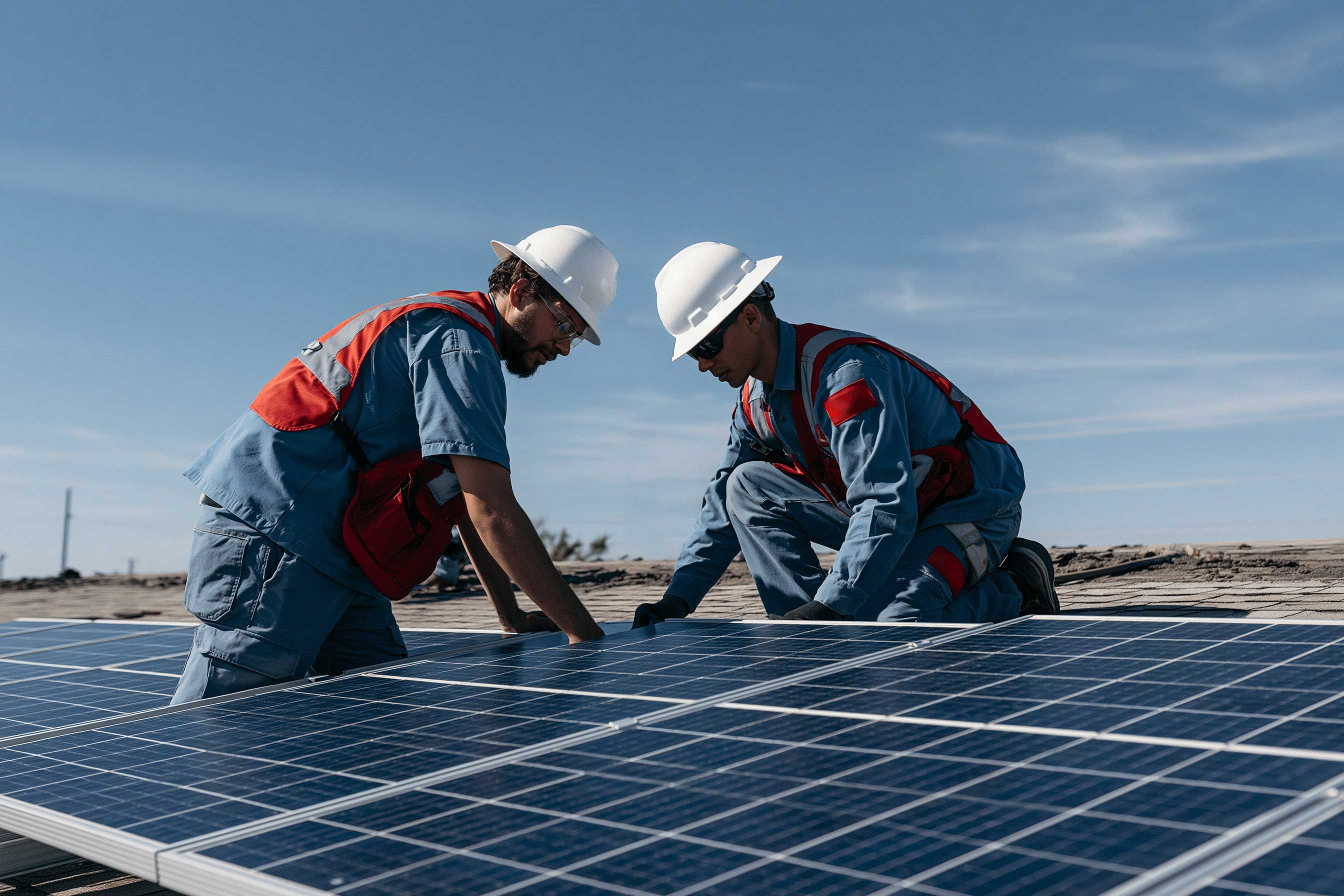 Solar panel detach and reset in Uvalde, Texas